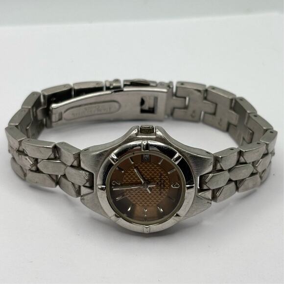 Silver & Brown Retro Watch - Picture 2 of 3